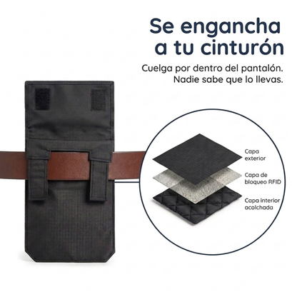 Cinturón antirrobo con bolsillo oculto